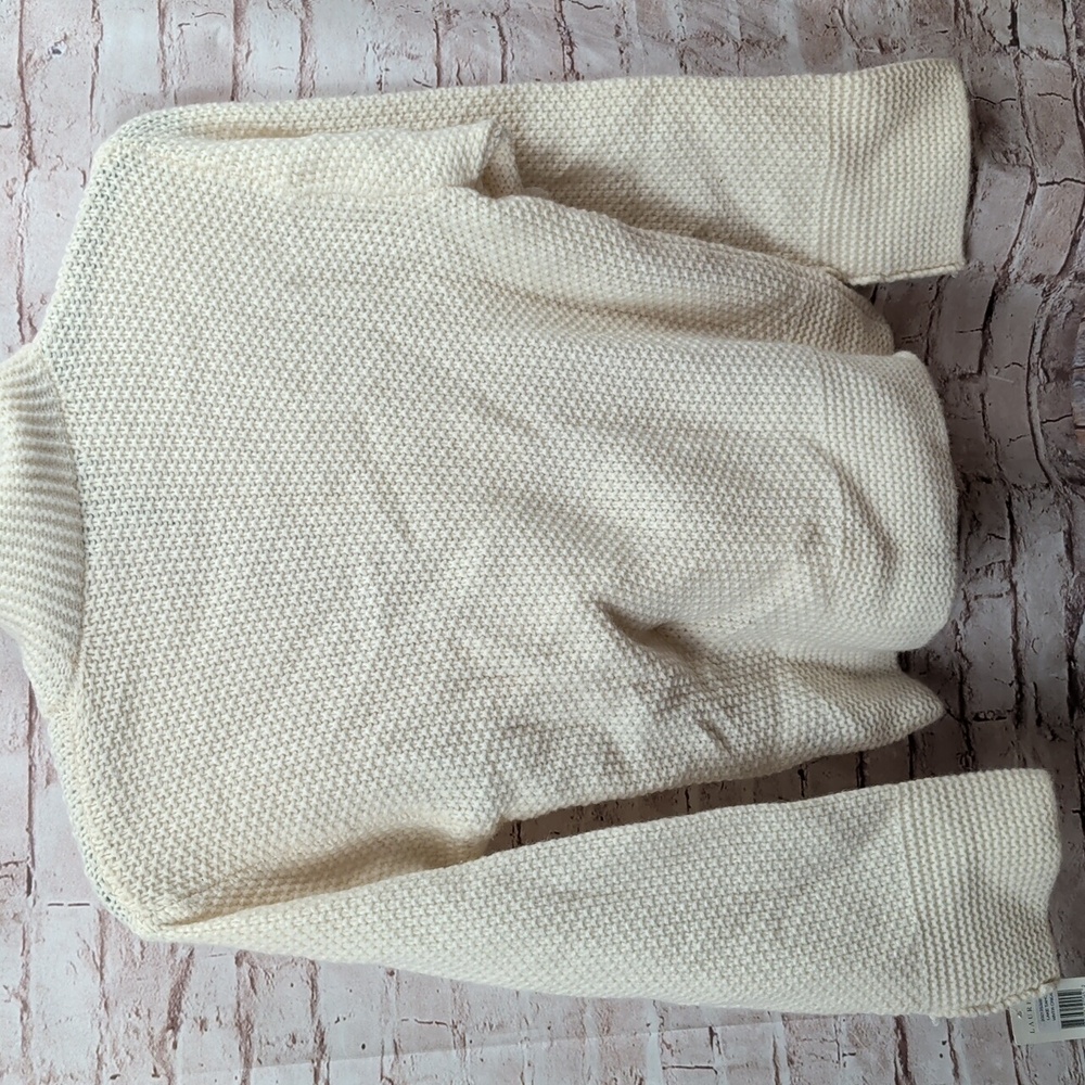 Lauren Ralph Lauren Cream Cardigan Sweater Small New Nwt - Picture 7 of 7